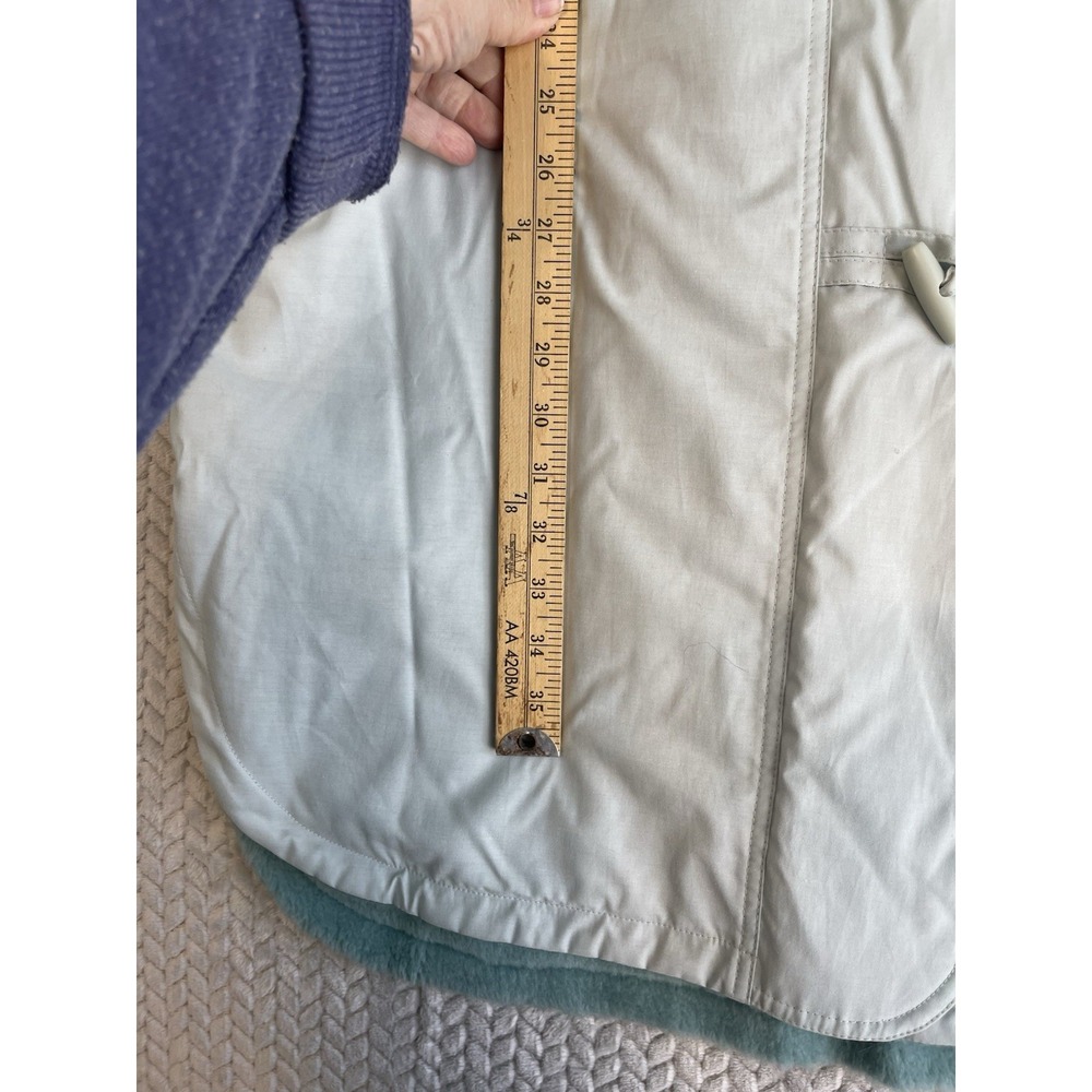 Finn Flare Jacket‎ Coat Size Large Mint Green Faux Fur Shirt Style L 14 - Picture 11 of 12